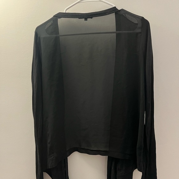 Sheer back black cardigan - Picture 4 of 5